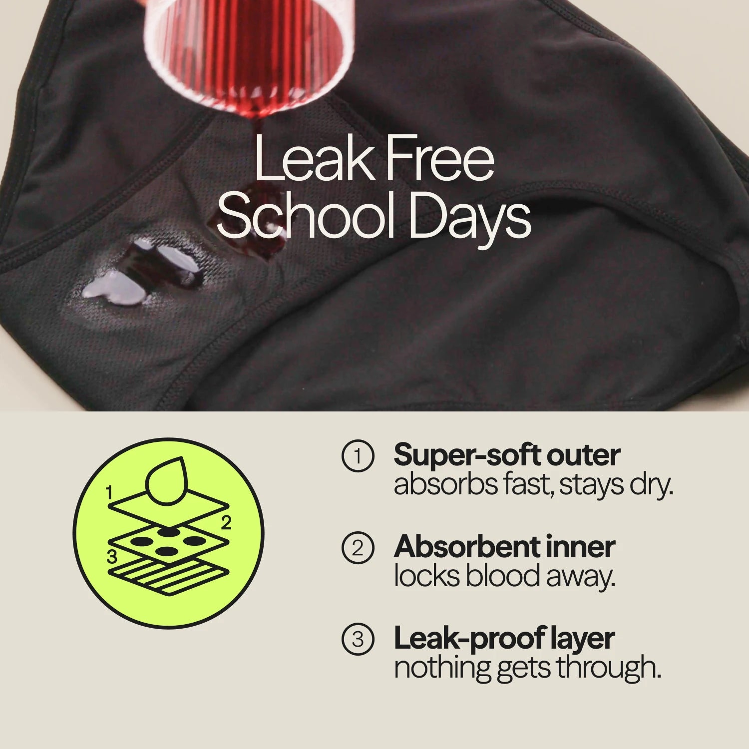 WUKA Period School Set - 1 Day & Night - Super - Black