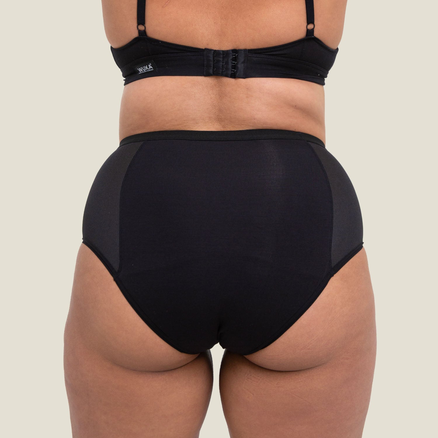 Back view of WUKA Ultimate™ High Waist Medium Flow Period Pants highlighting full coverage and leak-proof comfort