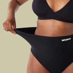 Discover WUKA High Waist Period Pants – ultra-comfy, full coverage protection with a flattering fit. Designed to sit above the waist for maximum comfort and leak-free confidence. Ideal for heavy flow days, with sustainable, breathable fabrics