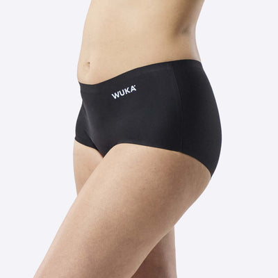 WUKA Stretch Boxer Short Teen Style 7 Pack Heavy Absorbency Black Colour Side Size 1