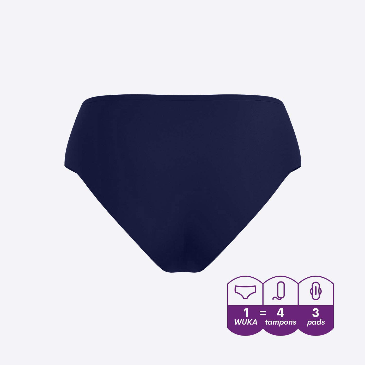 WUKA Teen Stretch Seamless Period Pants Style Heavy Flow Navy Colour 3D Render Back