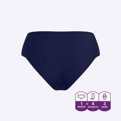 WUKA Teen Stretch Seamless Period Pants Style Heavy Flow Navy Colour 3D Render Back