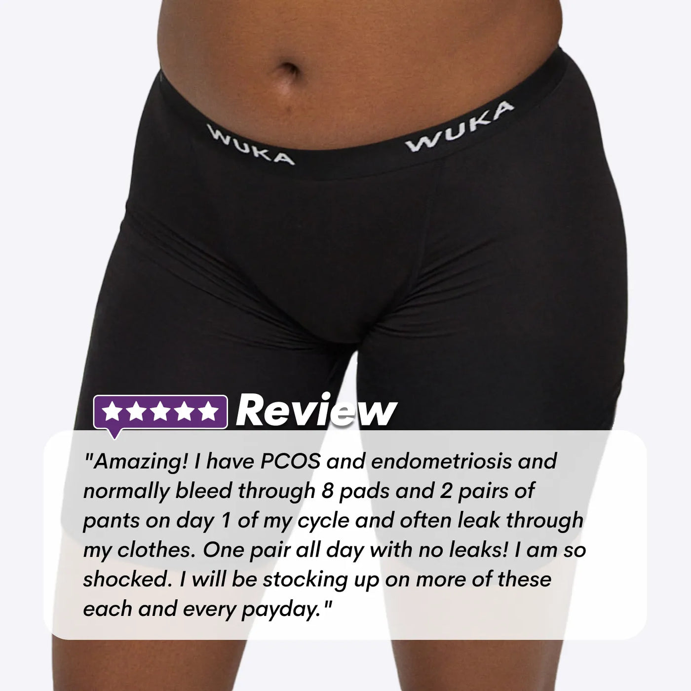 boxer short heavy flow review infographic