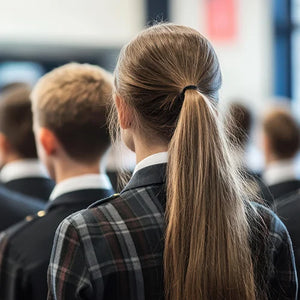 image of the back of a girls head. WUKA Talks if for girls between the ages of 9 and 15. Especially helpful for girls approaching their first period or in the early years of menstruation.